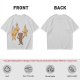 Olive T-Shirt With Cartoon Pineapples And Brown Character Graphic