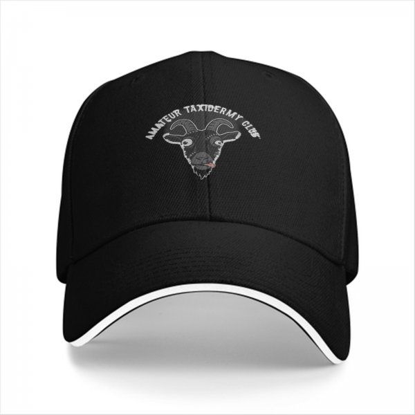 Amateur Taxidermy Club Goat Head Graphic Baseball Cap