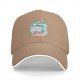 Black Baseball Cap with Cute Cartoon Juice Box Character Print