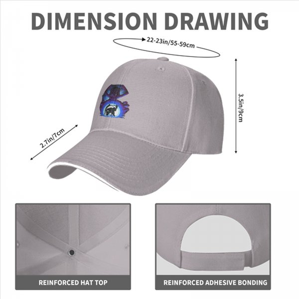 Black Baseball Cap With Dark Fantasy Villain Portal Art Print