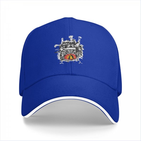 Black Baseball Cap With Howl's Moving Castle Inspired Print