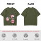 Olive T-Shirt With Cute Axolotl Relaxalotl Graphic Print