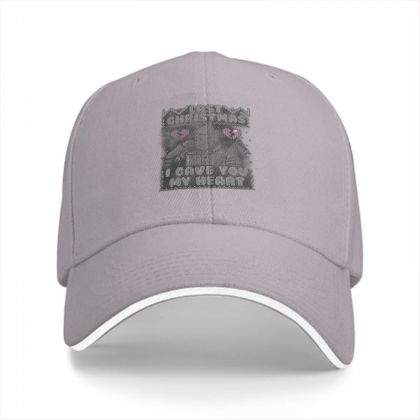 Black baseball cap with Last Christmas I Gave You My Heart graphic