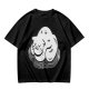 Olive Green T-Shirt With Sleeping Curled Cat Graphic Print
