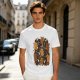 Olive T-Shirt With Cute Gingerbread Animal Christmas Print