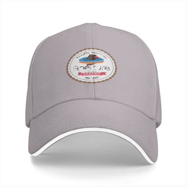 Black Baseball Cap With Aperture Bakery Cake Logo Print