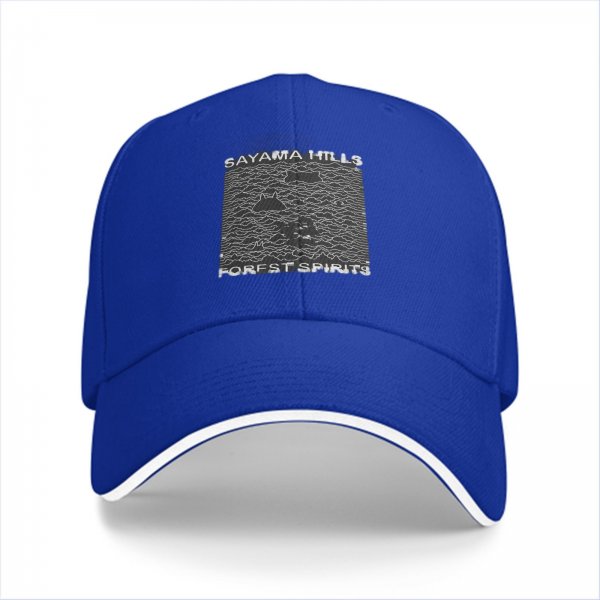 Black baseball cap with Sayama Hills Forest Spirits graphic print