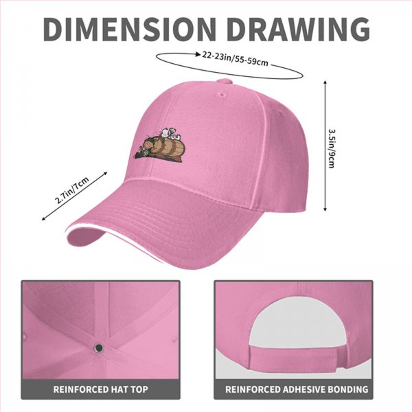 Black baseball cap with cartoon leprechaun and beer barrel graphic