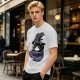 Olive t-shirt with witch cat in coffee cup 'Hocus Pocus I Need Coffee'