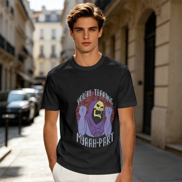Olive T-Shirt With Skeletor 'You're Tearing Myaah-Part' Graphic