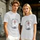 Olive T-Shirt With Chibi Princess Mononoke Wolf Rider Artwork