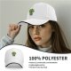 Black baseball cap with ladybug and four-leaf clover graphic