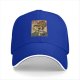 Black baseball cap with vintage skull ramen cat graphic