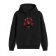 Black hoodie with dark fantasy graphic print design