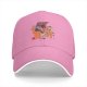 Black Baseball Cap With Funny Anatomy Of The Cat Graphic