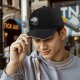 Black baseball cap with The Owl House Eda and King graphic print