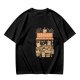 Olive T-Shirt With Cute Cats Doing Laundry Graphic