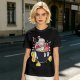 Olive T-shirt with Bomberman Character Eating Ramen Print