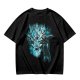 Olive Green T-Shirt With Alien Warrior Graphic Print