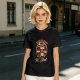 Olive graphic t-shirt with stressed but still magical dragon print