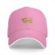 Black Baseball Cap With Cute Pizza And Pineapple Friends Print