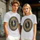 Olive T-Shirt With Thirteen Hour Clock Design
