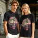 Olive T-shirt with Cartoon Cactus Free Hugs Desert Print