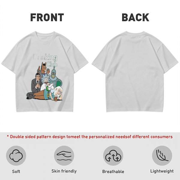 Olive T-Shirt Featuring 'king Club' and Animated Characters Print