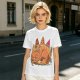 Sleeping Dinosaur Surrounded by Food Slices Graphic T-Shirt
