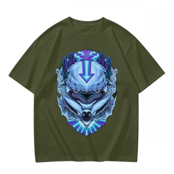 Olive T-Shirt With Avatar The Last Airbender Appa Graphic