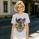 Olive T-shirt with dark fantasy winged warrior graphic print
