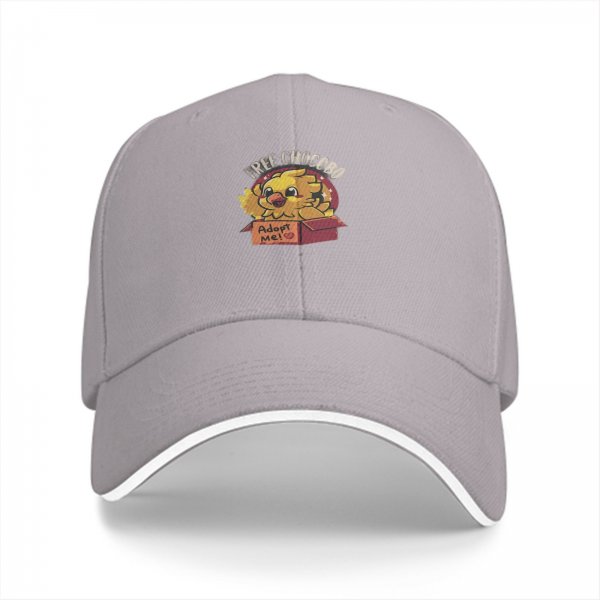 Black baseball cap with free chocobo adopt me graphic