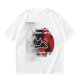 Olive graphic tee with funny cat and leave your problems behind quote