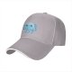 Black Baseball Cap With Cute Kawaii Light Blue Jellyfish Print