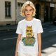 Grumpy Orange Cat Playing Settlers of Catan Board Game T-Shirt