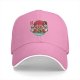 Black baseball cap with cute kitsune fox eating ramen graphic