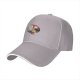 Black baseball cap with hand holding paper over red moon forest print