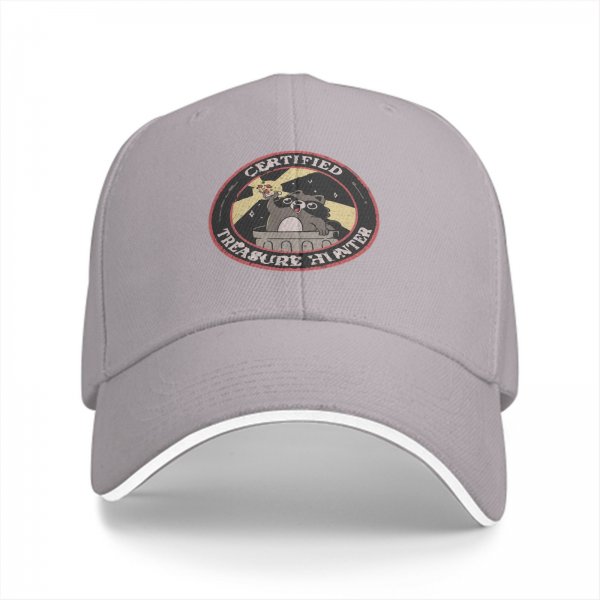 Certified Treasure Hunter Raccoon Graphic Black Baseball Cap
