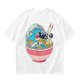 Olive T-shirt with Great Wave Ramen Bowl Graphic Design
