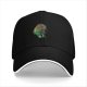 Black Baseball Cap With Fantasy Warrior Silhouette Art Print