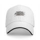 Black baseball cap with 'Coffee makes Mondays possible' print
