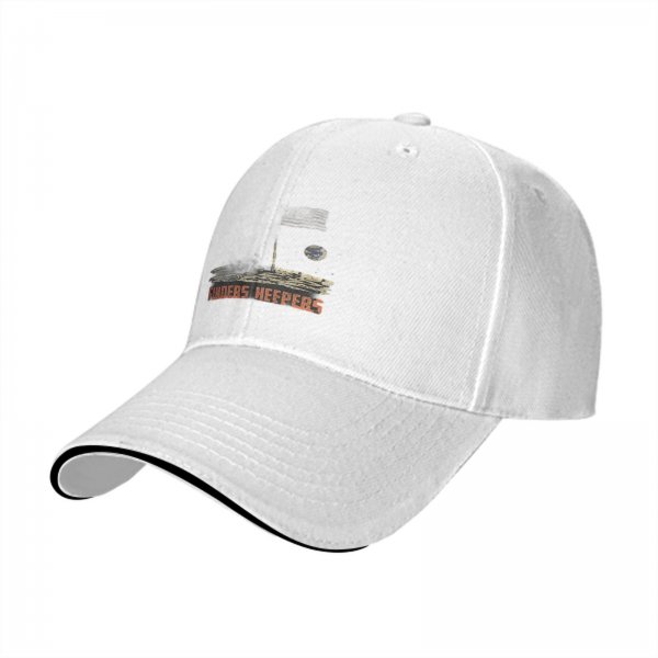 Black baseball cap with Finders Keepers boat graphic