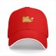 Black Baseball Cap With Cute Tabby Cat Graphic Print