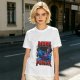 Olive Graphic T-Shirt with 'MORE POWER' and Muscular Skeleton Character