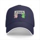 Black baseball cap with 'Humans Are A Virus' alien unicorn graphic