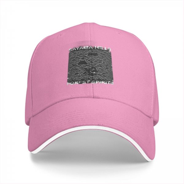 Black baseball cap with Sayama Hills Forest Spirits graphic print