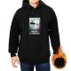 Black hoodie with UFO mirror graphic and 'Believe in Yourself' text