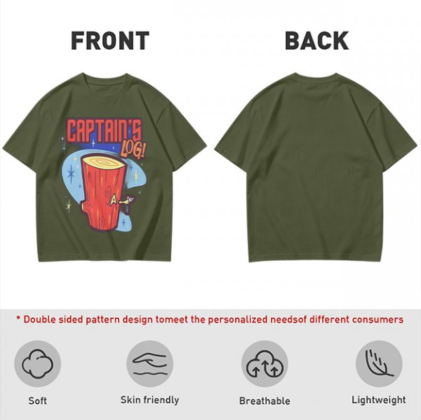 Captain's Log Star Trek Themed Graphic T-Shirt Design