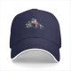Black Baseball Cap with T-Rex Dinosaur and Christmas Tree Design