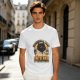 Olive green t-shirt with scientifically proven cats are better than you cat scientist print